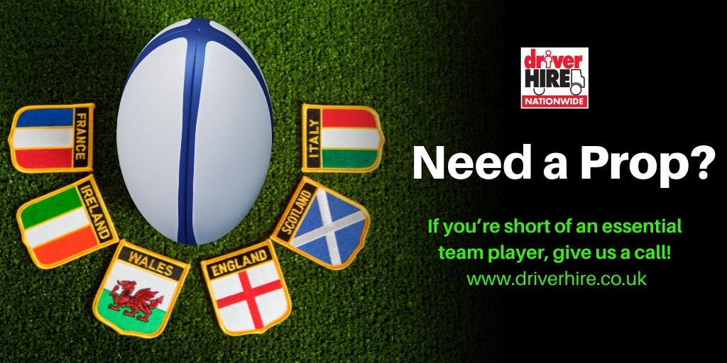 Six Nations is kicking off &amp; the last thing you want is find yourself struggling to tackle staffing requirements. Short of an essential team player? Call Driver Hire Bournemouth on 01202 497597 - we've got 1st class players who'll quickly fit in to help prop up your team!