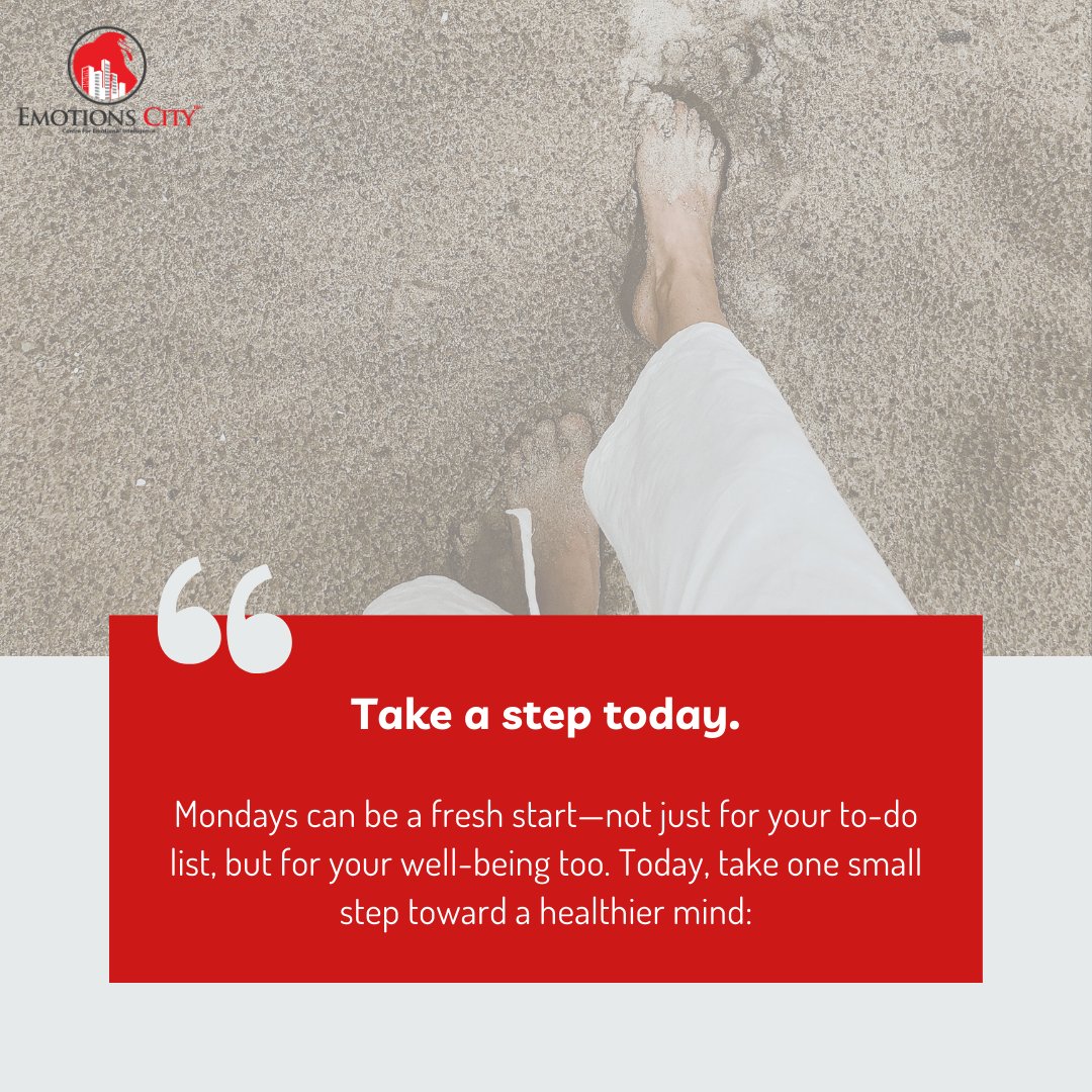 EmotionsCity's tweet photo. Take a Step Today: Prioritize Your Mental Health This Monday!
Mondays can be a fresh start—not just for your to-do list, but for your well-being too.
Today, take one small step toward a healthier mind
What’s one thing you’ll do for YOU today?
#MindfulLiving
#EmotionsCity https://t.co/VEFmn2CRtW