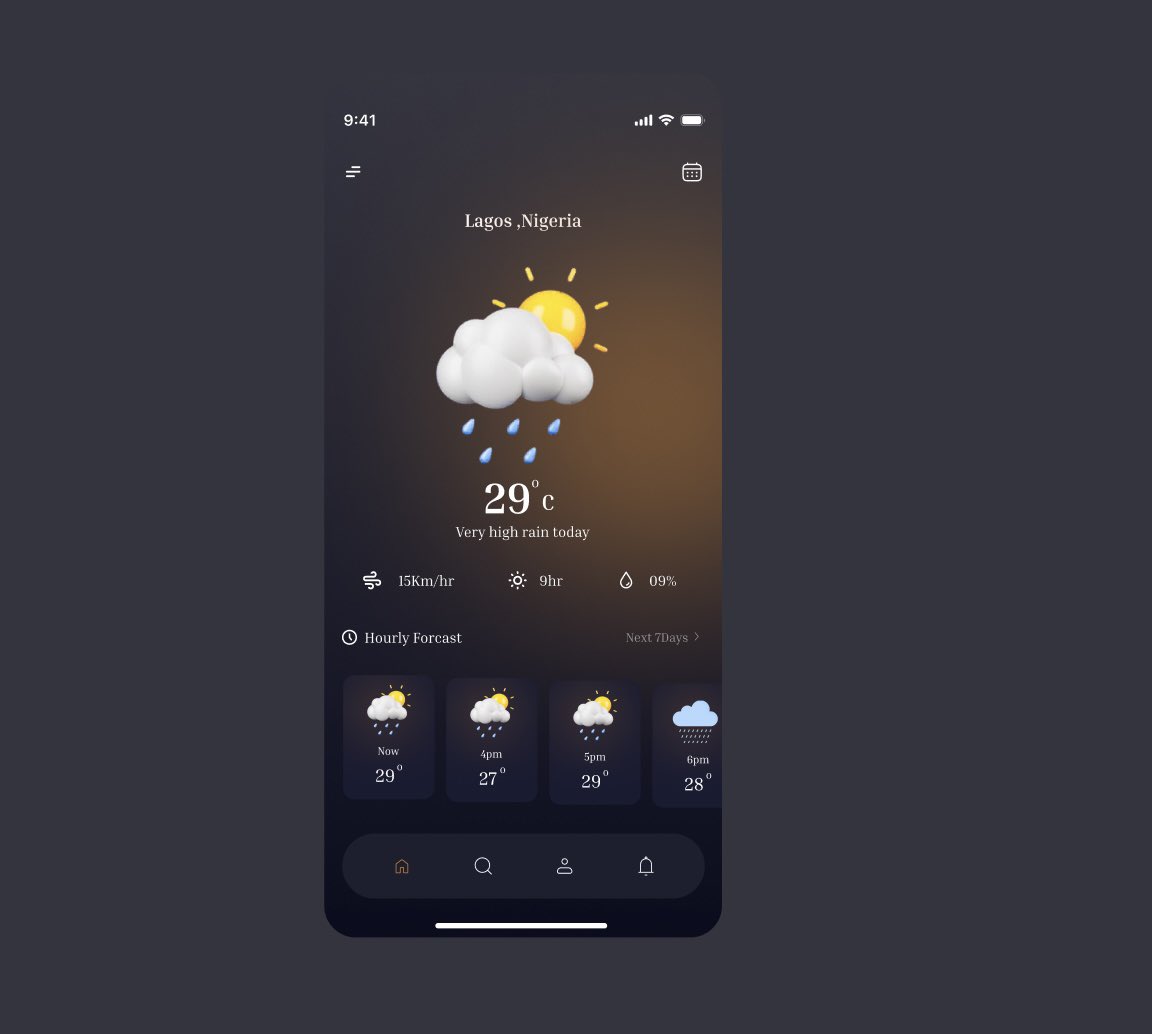 UIUxDebbie's tweet image. I Designed a weather app to solve a simple problem: too much info, not enough clarity. 

I Created a clean, intuitive interface that delivers key data fast—because checking the weather should be effortless. 😁
Happy new week techies
#UXDesign #AppDesign #WeatherApp