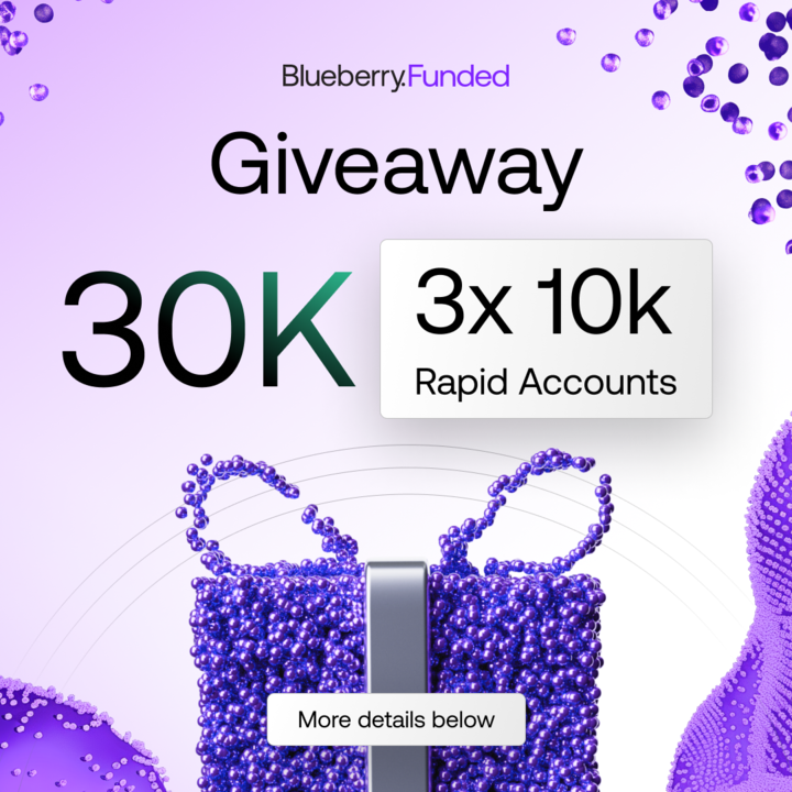 BlueberryFunded🫐10K × 3名🎉プレゼント企画🎁vol.1🎊✨

BlueberryFundedの日本マーケット進出🇯🇵を記念してGIVEAWAY🎁いただきました😆✨

MT4・MT5が使えてゴールドの取引環境に優れた🫐をぜひお試しください🔥

🎁賞品
10Kアカウント（約150万円）×3名👤👤👤

🙋応募方法
① <a href="/BlueberryFunded/">Blueberry Funded</a> ,
