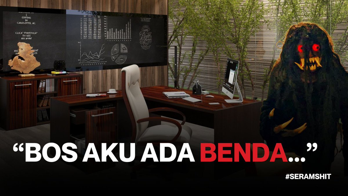 seramshit's tweet photo. Aku kerja dekat satu jabatan yang biasa-biasa je. Tapi bos aku Dato’ Man (bukan nama sebenar) ni, orangnya tenang, cool, tapi ada aura aneh yang buat semua orang takut. Kalau dia pandang kau lama-lama, rasa macam dia boleh baca fikiran kau, buat kau rasa tak selesa tanpa sebab. https://t.co/TzFtlbZvaf