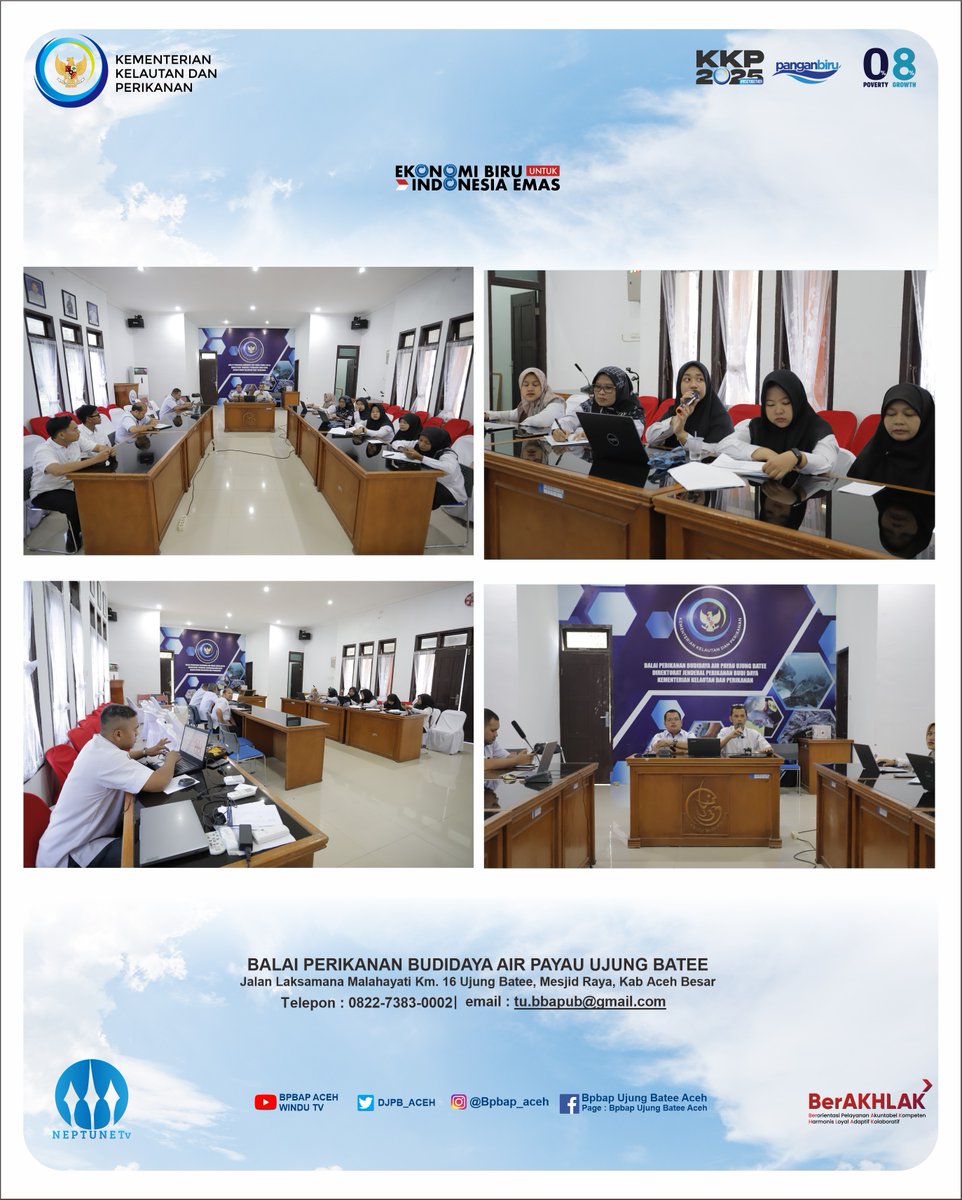 bpbapub's tweet photo. Ketua Tim Area Wilayah Bebas dari Korupsi (WBK) Balai perikanan Budidaya Air Payau (BPBAP) Ujung Batee menggelar kegiatan identifikasi rencana kerja dokumen Zona Integritas (ZI) untuk tahun 2025. Acara ini berlangsung di Auditorium BPBPA Ujung Batee https://t.co/gZDWjKEr2L