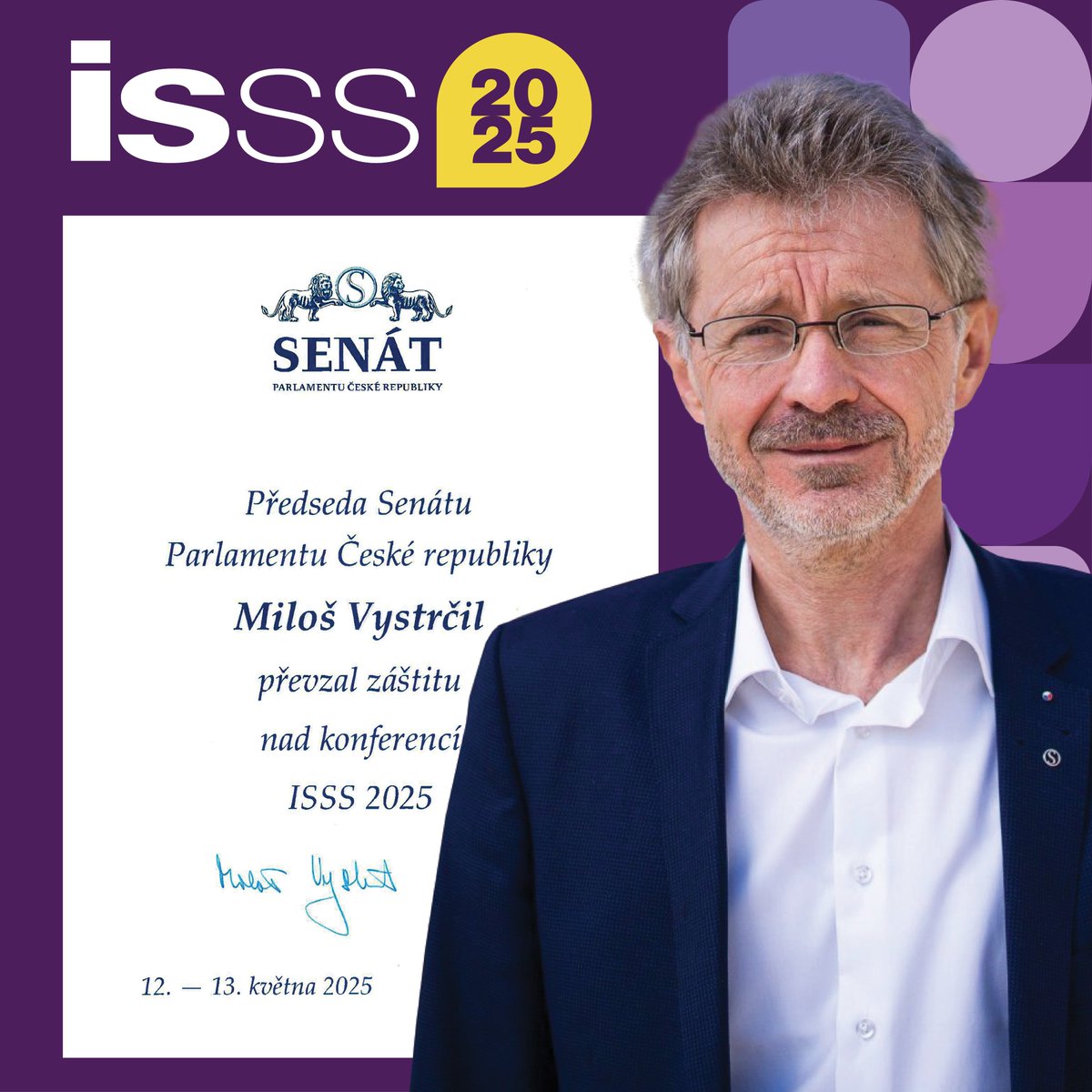 Konference ISSS (@issscz) on Twitter photo Konferenci ISSS pravidelně 🛡 zaštiťuje předseda <a href="/SenatCZ/">Senát Parlamentu ČR</a> <a href="/Vystrcil_Milos/">Miloš Vystrčil</a> z strany <a href="/ODScz/">ODS</a> . Jinak tomu není ani letos. Děkujeme za dlouholetou podporu! 🙏
#ISSS2025 Konferenci ISSS pravidelně 🛡 zaštiťuje předseda <a href="/SenatCZ/">Senát Parlamentu ČR</a> <a href="/Vystrcil_Milos/">Miloš Vystrčil</a> z strany <a href="/ODScz/">ODS</a> . Jinak tomu není ani letos. Děkujeme za dlouholetou podporu! 🙏
#ISSS2025