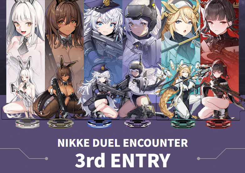 背中で魅せるアクリルスタンドカードゲーム第3弾「NIKKE DUEL