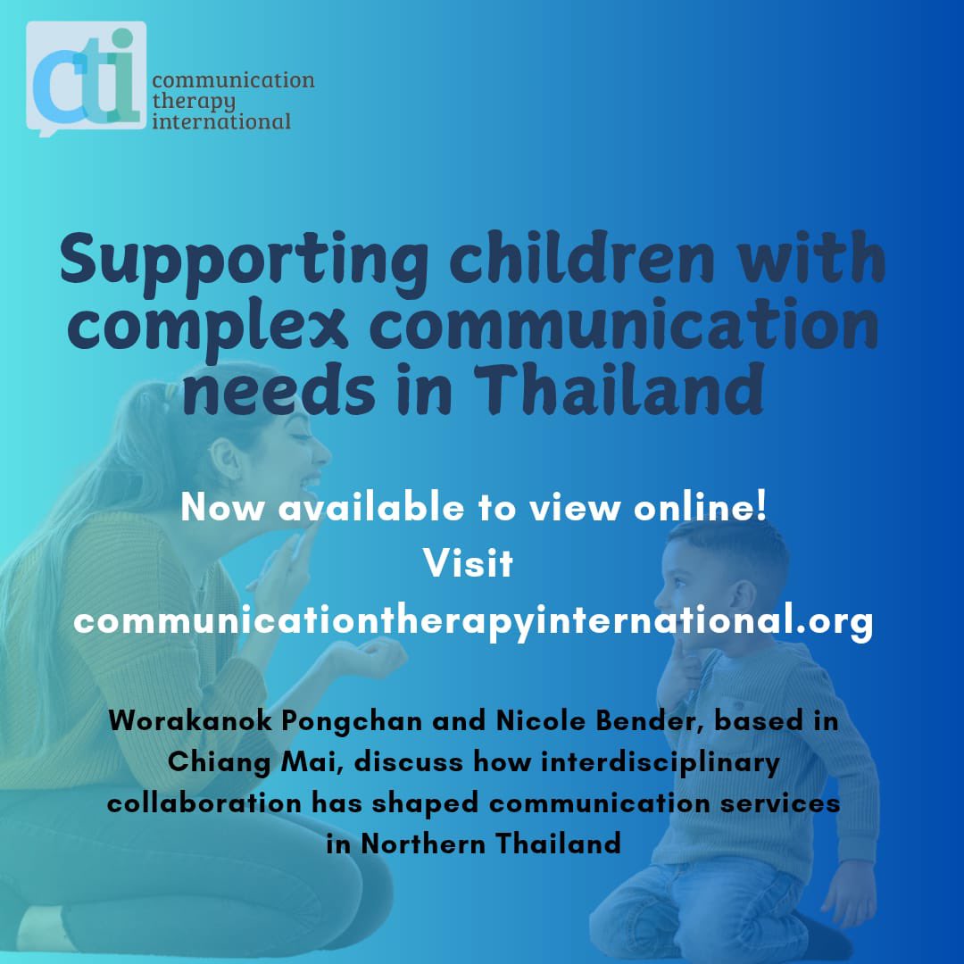 Our November 2024 webinar is now available to watch (or re-watch!!) on our webpage!
Visit communicationtherapyinternational.org under Events to view
#communcationtherapyinternational #slts #slt #internationalwork #speechandlanguage #RCSLT #thailand #communicationdifficulties