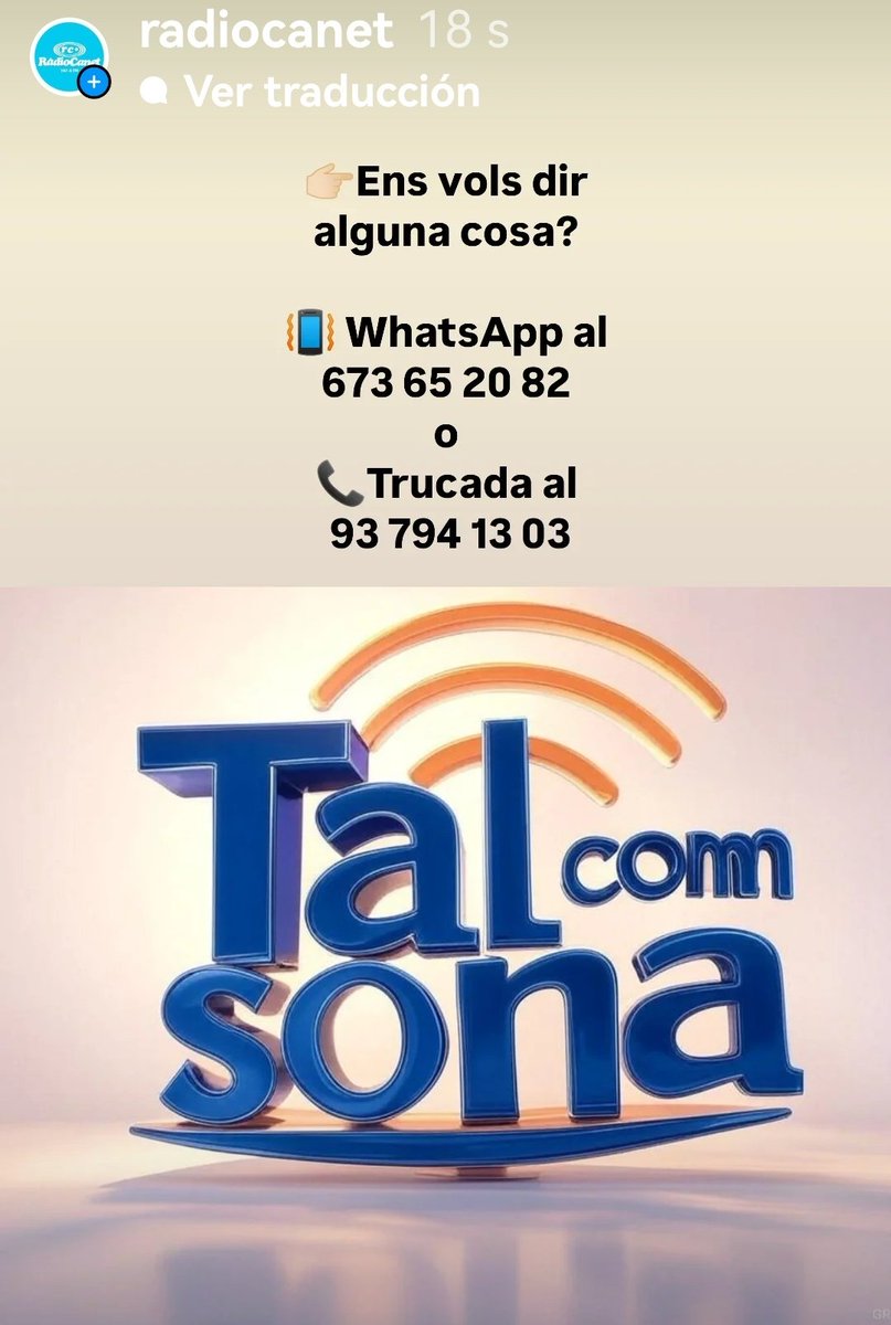 radiocanetdemar's tweet photo. 📻Encetem nova setmana al #TalComSona 😍
@ajcanetdemar
@radiocanetdemar https://t.co/fBSFnyo9UL