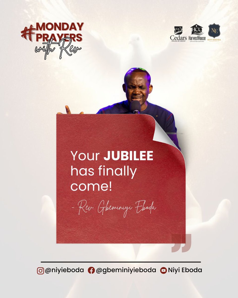 wearecedars_'s tweet photo. In the month of February, you are POSITIONED for FAVOUR.
Your JUBILEE has finally come!
#RevEboda
#MondayPrayerswithRev https://t.co/Tt9rp643f6