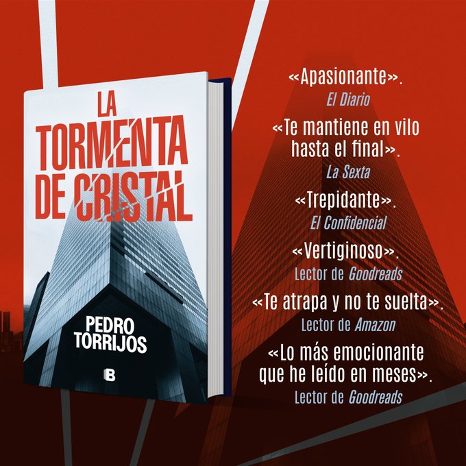 Pedro_Torrijos's tweet photo. Colegas, hoy y solo hoy tenéis el ebook de LA TORMENTA DE CRISTAL 
⚡A SOLO  2.84 € ⚡

➡️ https://t.co/wYhKXiF7j9

Un RT y un LIKE para que la gente pille la oferta, please! ❤️ https://t.co/YGi2ecxxc7