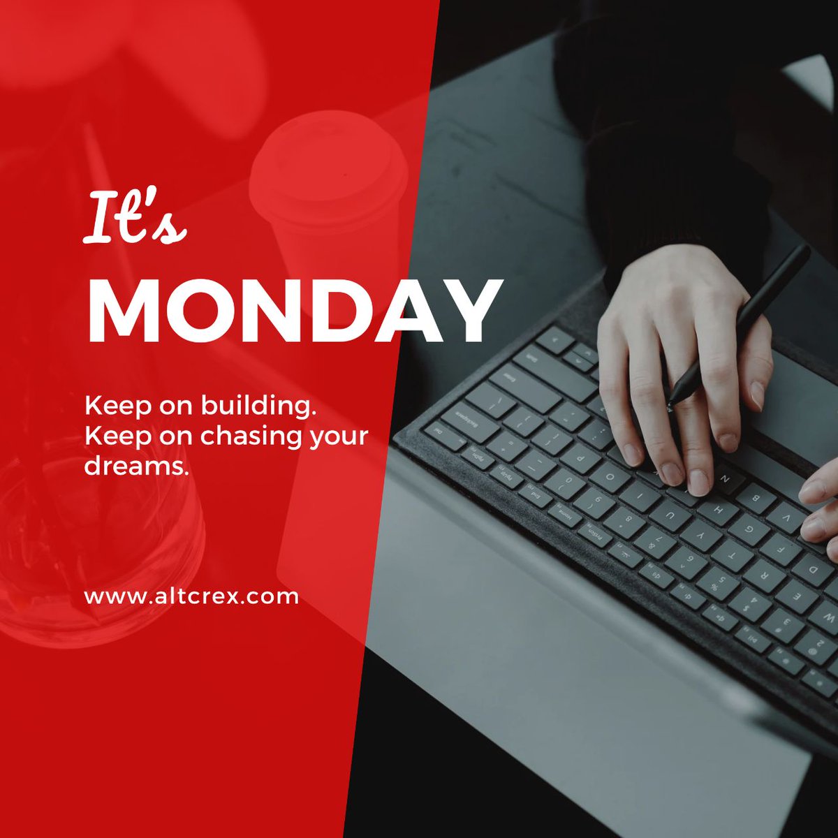 AltCrex's tweet photo. This new week, push yourself to excel persevere, and refuse to quit!

Monday is a fresh start, a blank canvas, waiting for your brushstrokes of greatness!

May we have a fruitful week

Happy New week!.
#Altcrex #AutomatingLife #HappyNewWeek #tech #TechLife https://t.co/688srHRr5A