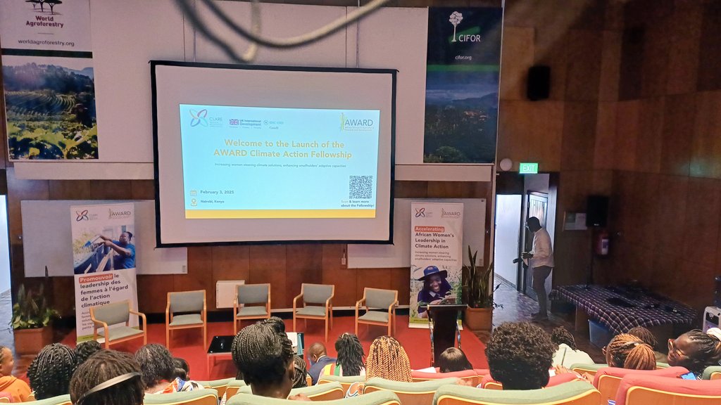 AFNS_ACTS's tweet image. At the @AWARDFellowship Climate Action Fellowship launch @CIFOR_ICRAF. Supporting  African women in research &amp;amp; practice in shifting the needle toward gender equity &amp;amp; social inclusion to accelerate resilient food systems @IDRC_ESARO #CLARE #CSHub @ACTSNET