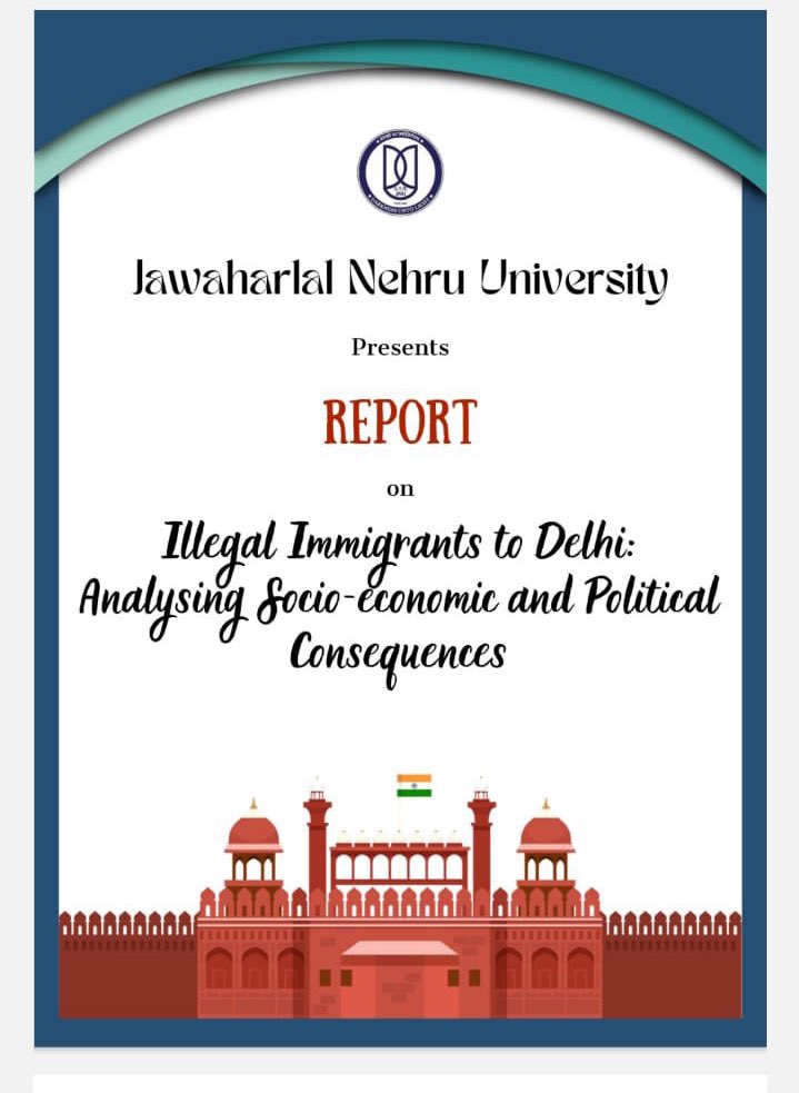 azad_nishant's tweet image. JNU has released a report on #Bangladeshis and #Rohingyas living illegally in Delhi

Report claims that the demography of Delhi is changing rapidly