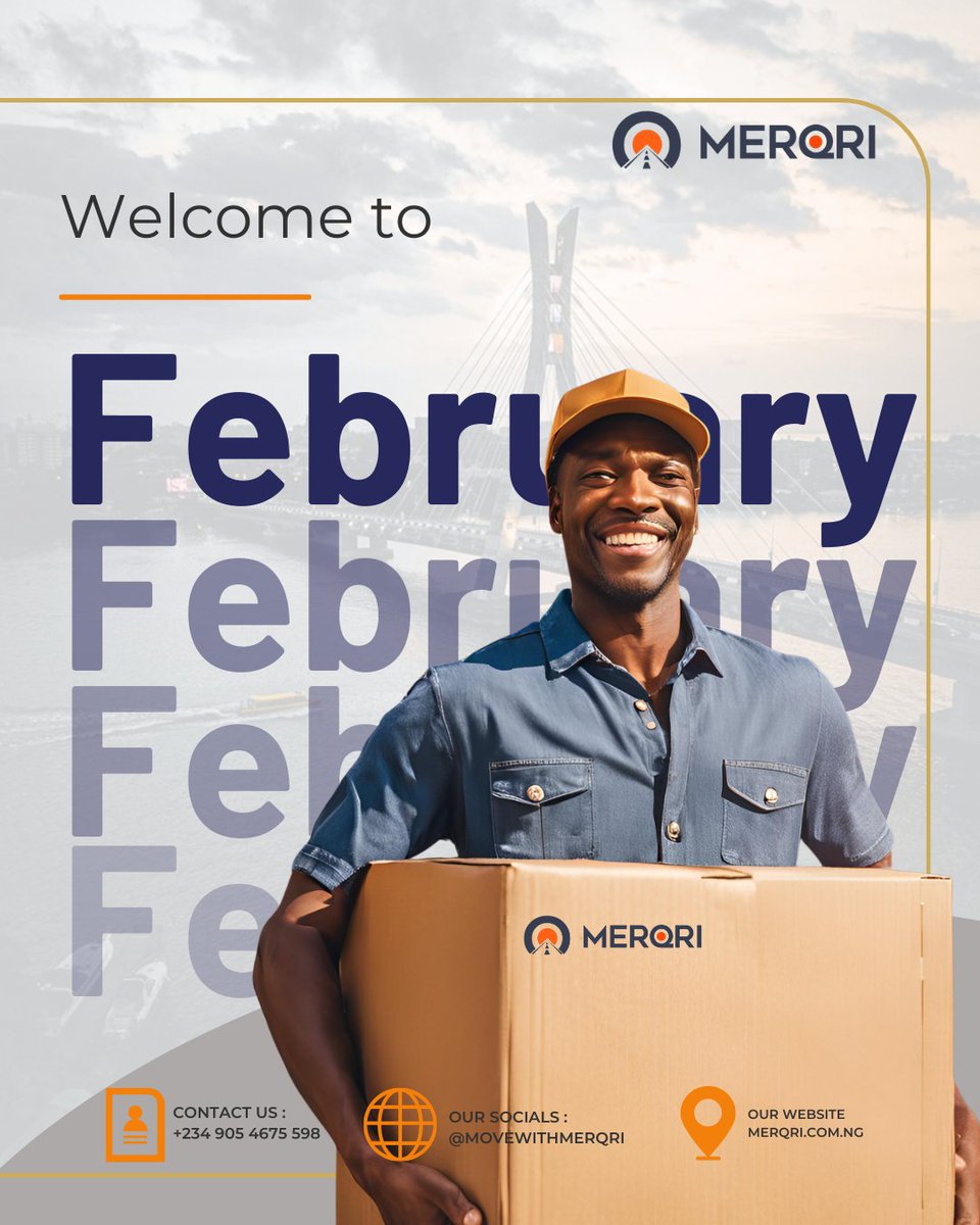 MoveWithMerQri's tweet photo. February is here, and it’s time to ‘move’ forward! At MerQri, we’re ‘packing’ our schedules with exciting relocations. Let us ‘drive’ you to your new home!

 #merqrimoves #februaryvibes 
Movers in Lagos

Grammy
Burna boy 
Wizkid
Tems https://t.co/AbZFWiSxqL