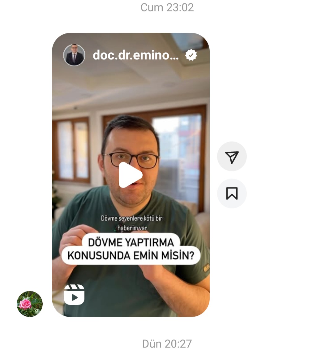 Teyzemle dertleşmişimdir, akşam DM kutum: