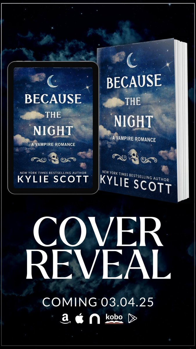 ✨Cover Reveal:

BECAUSE THE NIGHT by Kylie Scott releasing 3/4! 

#PreOrderHere 

kyliescott.com/books/because-…

#bookish #theauthoragency