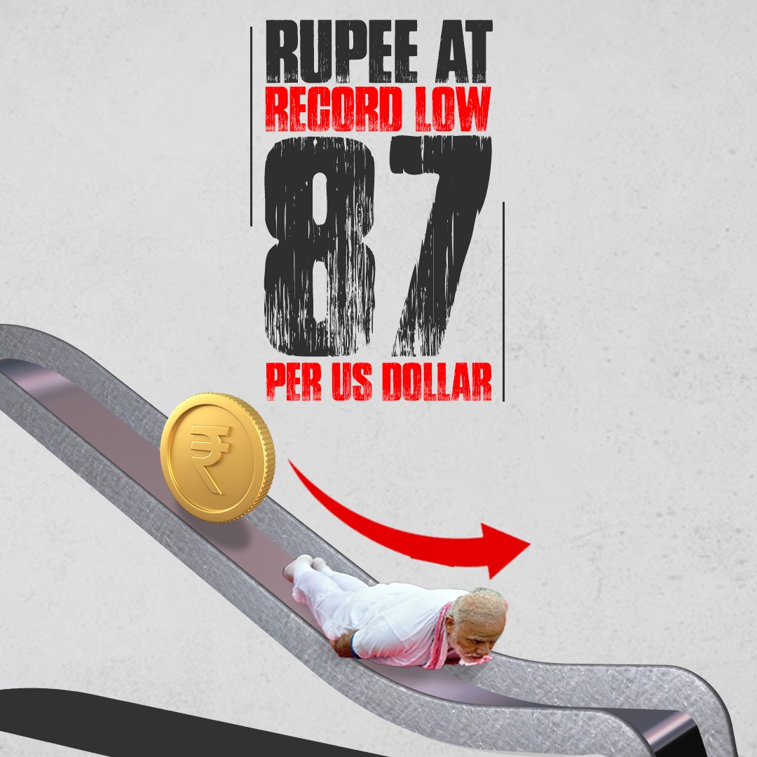 Deepakkhatri812's tweet image. &quot;जैसे-जैसे रुपया गिरता है, प्रधानमंत्री की प्रतिष्ठा गिरती है&quot;
– नरेंद्र मोदी

आखिरकार, यही सच साबित हो रहा है।

#RupeeCrisis #ModiEconomy #India