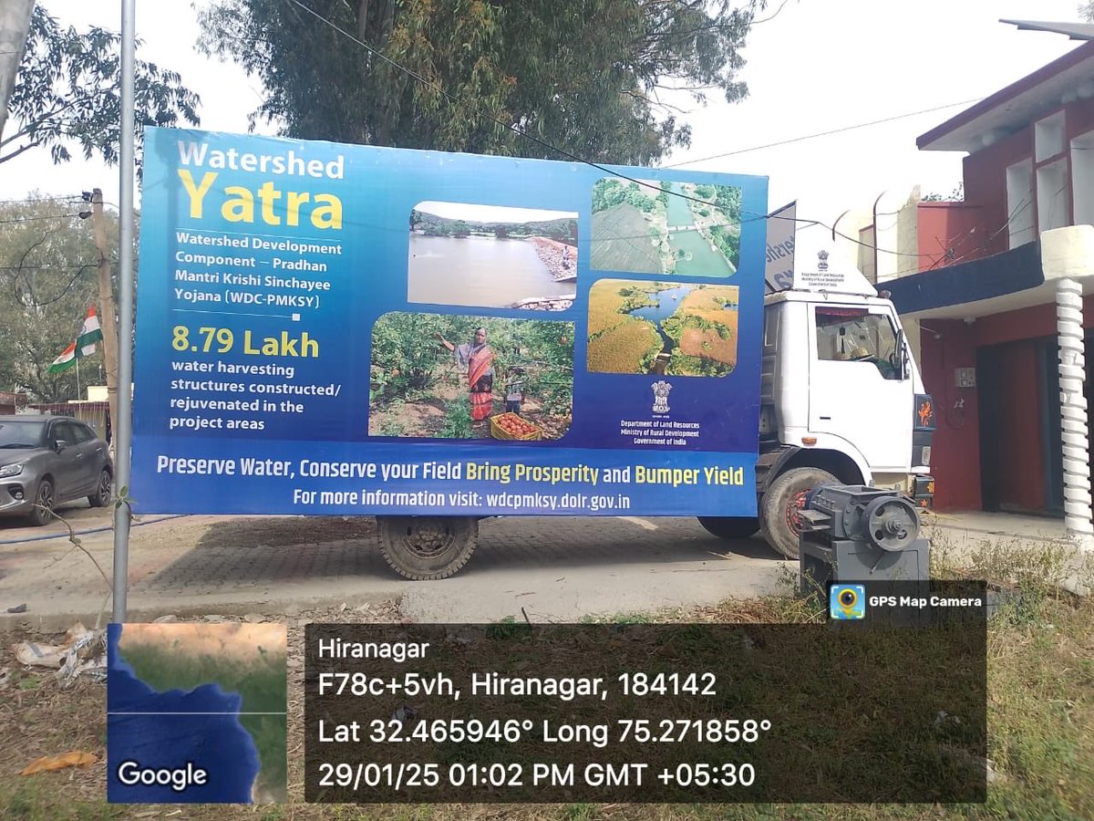 jkrddpr's tweet photo. #WatershedYatra—a nationwide outreach campaign under WDC-PMKSY 2.0—kicks off on 5th Feb 2025! Covering 27 States &amp; 2 UTs, it will feature Bhoomi Poojan, Lokarpan, Shramdan, Panchayat meetings, &amp; more, engaging communities &amp; youth for sustainable watershed development. #ANI https://t.co/erZJ3BEUpQ