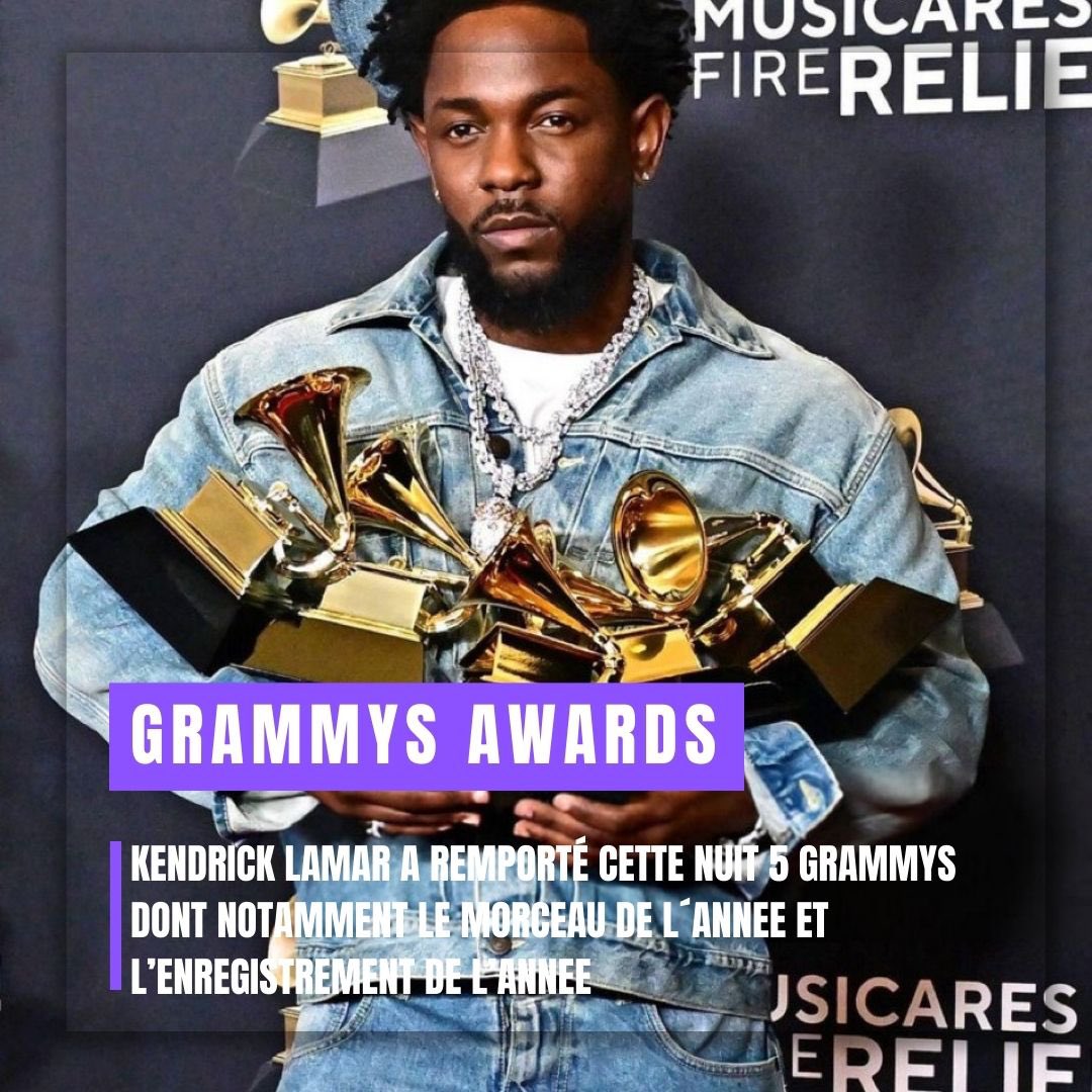 juice_hhg's tweet photo. Not Like Us a fait remporter 5 Grammys à Kendrick .. INCROYABLE 😱
Beyonce remporte enfin le prix de l’album de l’année 🏆🏆 https://t.co/szOyMsh49V