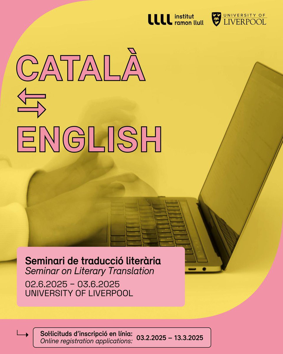 📢 Exciting news! <a href="/LivUni/">University of Liverpool</a> will host an exceptional Catalan-English Literary Translation Seminar. With expert-led sessions, it’s a valuable chance for students &amp; alumni to gain practical and theoretical insights.

More information: llull.cat/catala/aprendr…