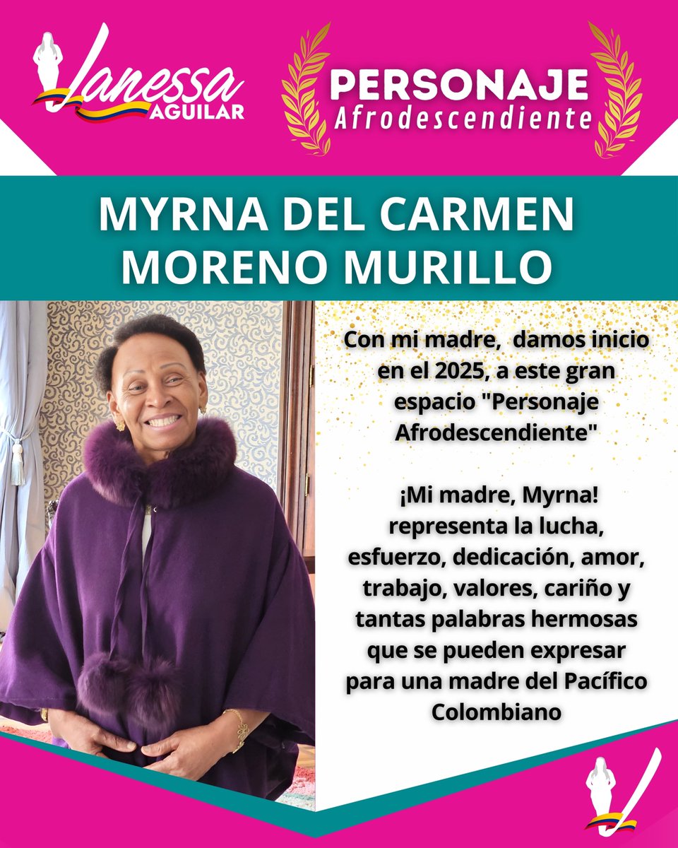 🌟 #PersonajeAfrodescendiente | ♥️✨ Myrna del Carmen Moreno Murillo, mujer luchadora y servicial. Auxiliar de enfermería por 15+ años. En 2025 iniciamos con ella este espacio de reconocimientos. ¡Mi madre, Myrna! 💘✨🌹 #Madre #Ejemplo #Amor