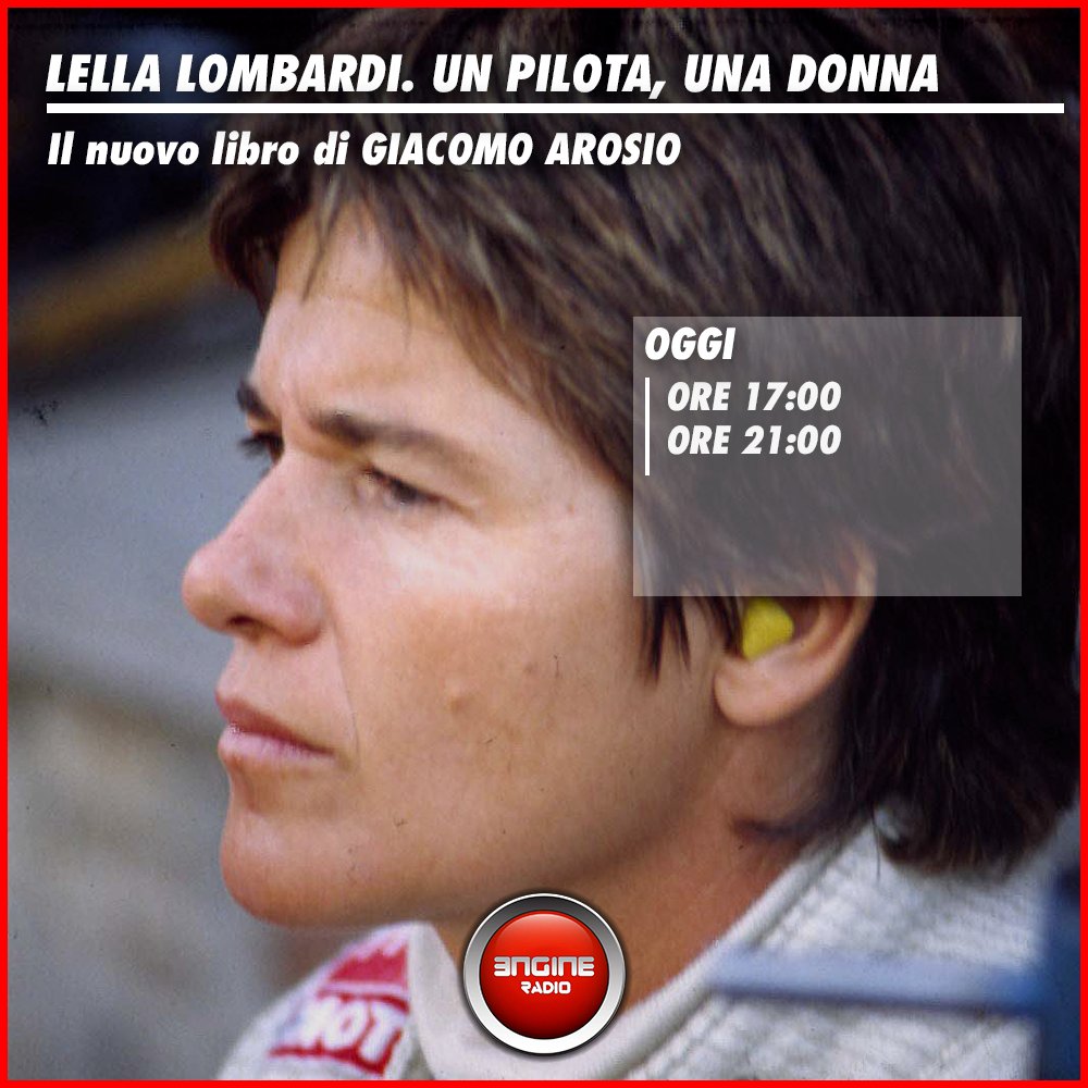Vi aspetto su Engine Radio
con
<a href="/giacomoarosio/">Giacomo Arosio</a> 

che presenta il suo libro
Lella Lombardi 
Un pilota, una donna

alle 17 e alle 21

Per ricordare la leggendaria Lella Lombardi

Da riascoltare anche sabato alle 14

#EngineRadio #LellaLombardi #Legend #Motorsport #Racing #Passion