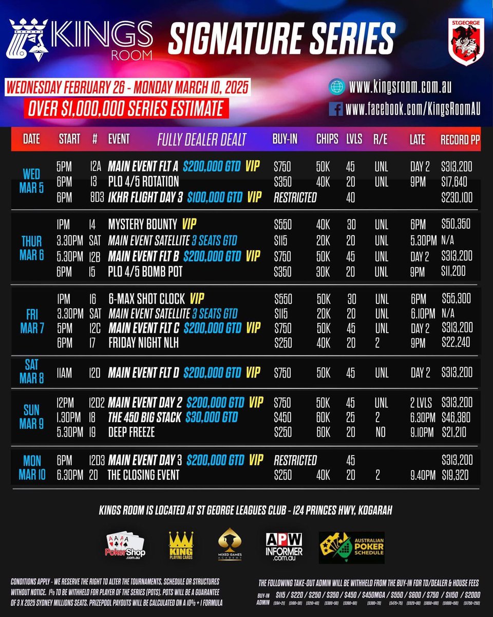 MixedGamesAcad's tweet photo. Any Sydney-Siders out there want to come play some
Mixed games later this month?

Friday 28/2 - THORSE (2-7 Triple Draw plus H.O.R.S.E.)

Saturday - 9 Game 

Both $450 Buy-in https://t.co/wRKOPHr9sZ