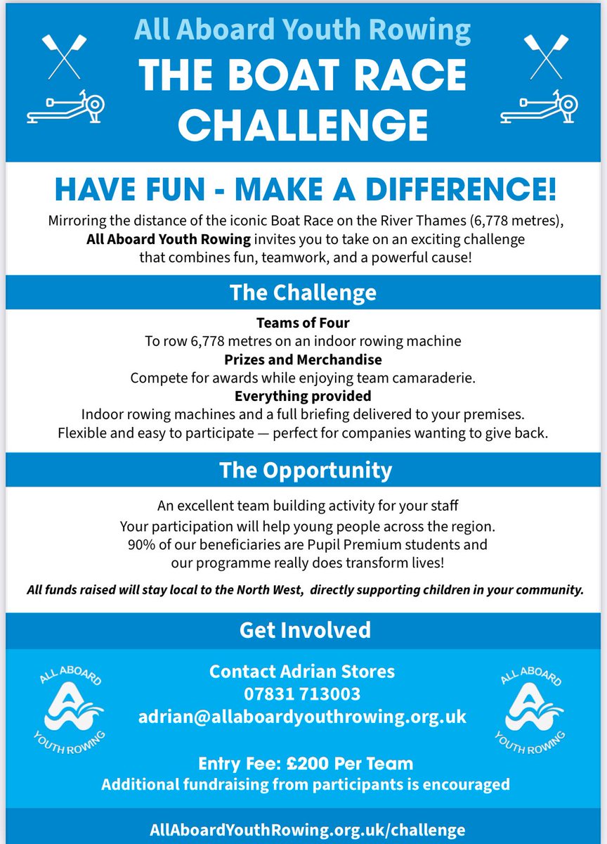 Exciting to see our charity in the Warrington Guardian this weekend promoting our marathon runner and the opportunity to take part in our Boat Race Challenge!

Check it out and support us where you can! 🙏

warringtonguardian.co.uk/news/24893810.…