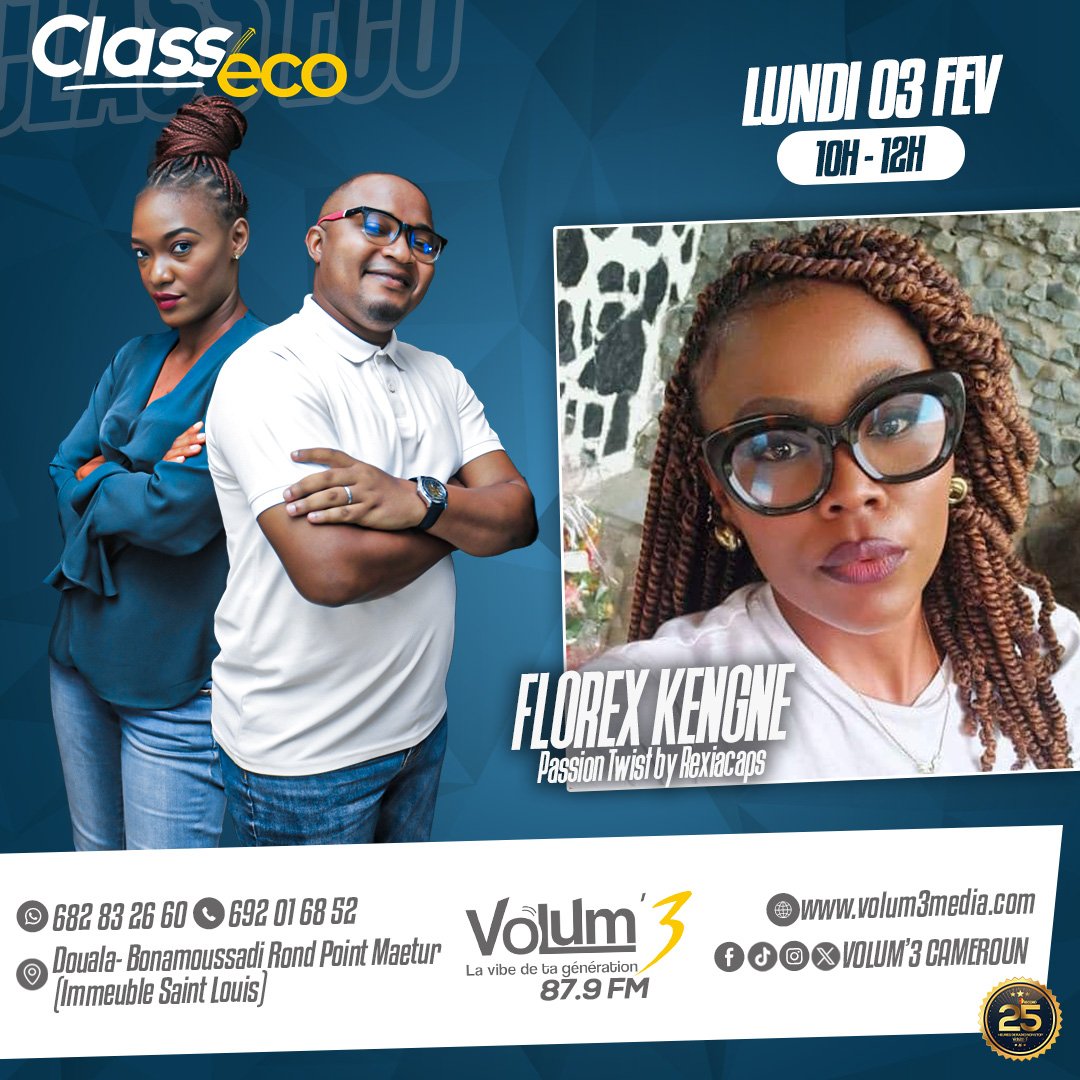 Volum3Cameroun's tweet photo. 🟡Class'Eco 🛫 --- On se fait une mise en beauté ce lundi avec Florex Kengne, promotrice de Passion Twist by Rexiacap's 

#25H2V3
#LaVibeDeTaGeneration
#Rexiacaps https://t.co/pcm2g4FnZJ