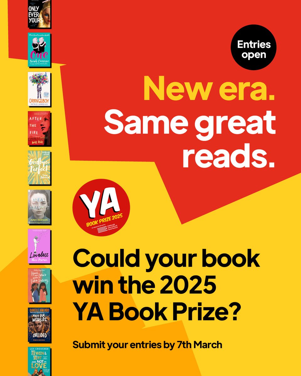 The YA Book Prize (@yabookprize) on Twitter photo Entries are open for the #YABookPrize 2025!
I’m really excited to be back on the hunt for the best homegrown YA novels as the award enters its second decade and the market is more robust than ever. Bring on the books, says <a href="/CarolineC1988/">Caroline Carpenter</a>.
Find out more👉 buff.ly/40KytqV Entries are open for the #YABookPrize 2025!
I’m really excited to be back on the hunt for the best homegrown YA novels as the award enters its second decade and the market is more robust than ever. Bring on the books, says <a href="/CarolineC1988/">Caroline Carpenter</a>.
Find out more👉 buff.ly/40KytqV