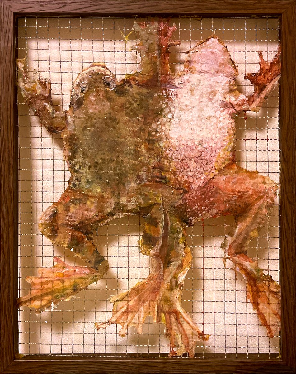 Dedeyanium's tweet photo. 展示中の作品

「背と腹がくっつかない子よ」

グループ展「壁」にて展示中です。 https://t.co/0wxdVfemOs