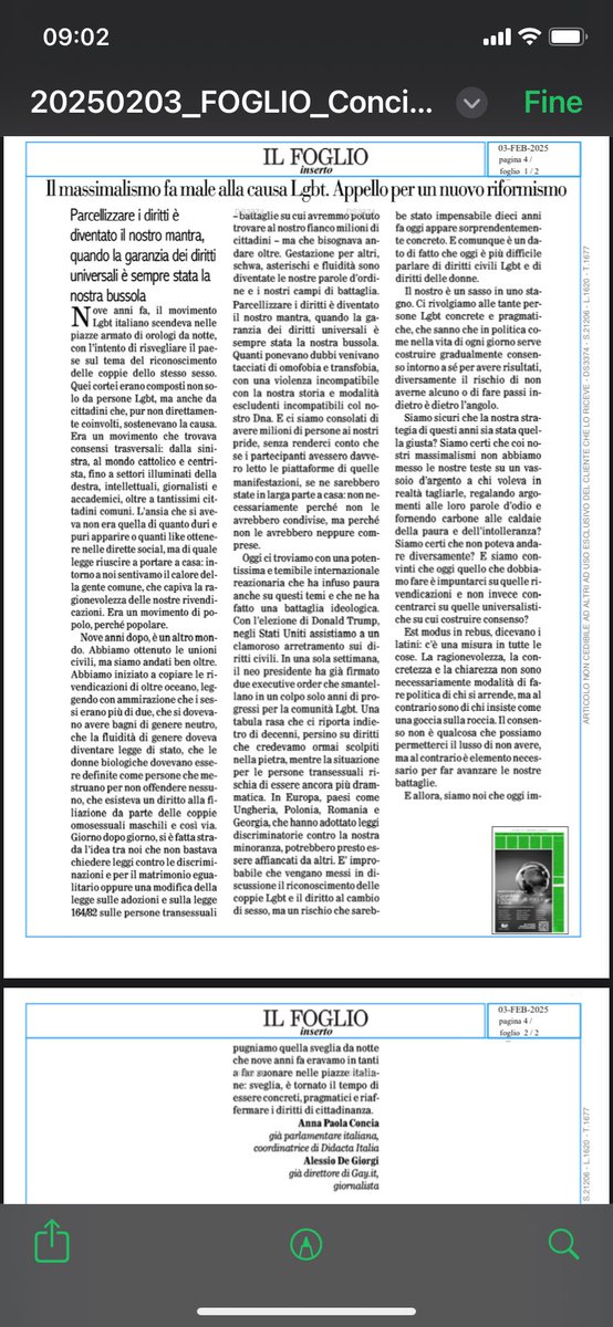 Con <a href="/alessiodegiorgi/">Alessio De Giorgi 🇮🇹🇪🇺</a> abbiamo scritto questo appello alla comunità #Lgbt italiana oggi su <a href="/ilfoglio_it/">Il Foglio</a> che ringraziamo