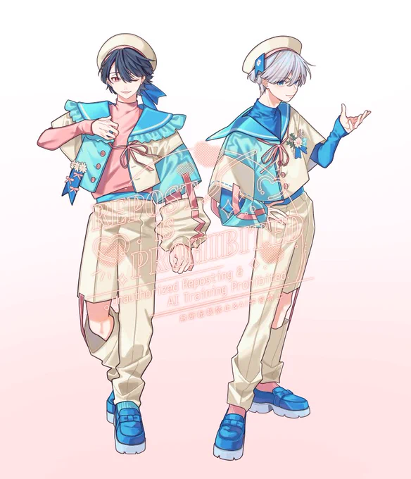 全身絵練習に描いたOCくんズ 