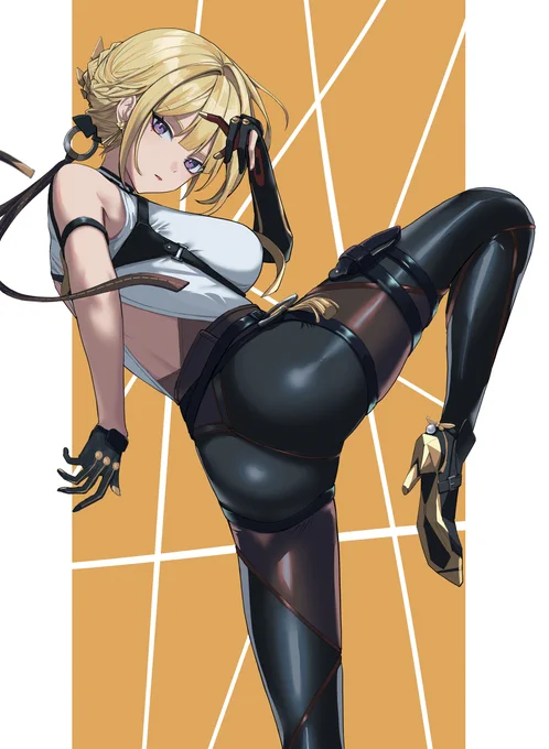 イヴリンさん、通常攻撃一段止めのおみ足上げ#zzzero#ゼンゼロ 
