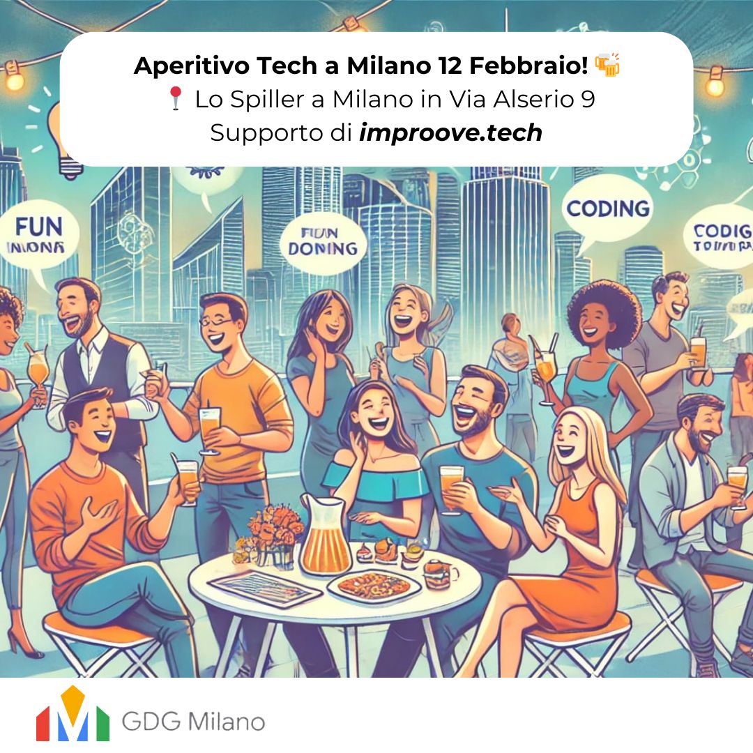 gdgmilano's tweet photo. 📢 Aperitivo Tech a Milano – 12 Feb! 🍻

Unisciti a noi per un meetup informale: chiacchiere, networking e 🍺!

📍 Lo Spiller, Via Alserio 9
⏰ 12/02, 19:30

In più, giveaway di biglietti per la WebDayConf! 🎟✨

Dettagli 👉 https://t.co/BBg4Gph05k

#GDGMilano #TechCommunity https://t.co/6VweQtA91h