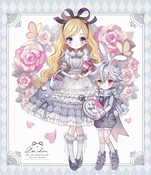 「バラの花を赤く塗ろうよ」2025年5月に開催される「RomanticALaMode」のメインイラストを描かせていただきました。#ロマアラ 