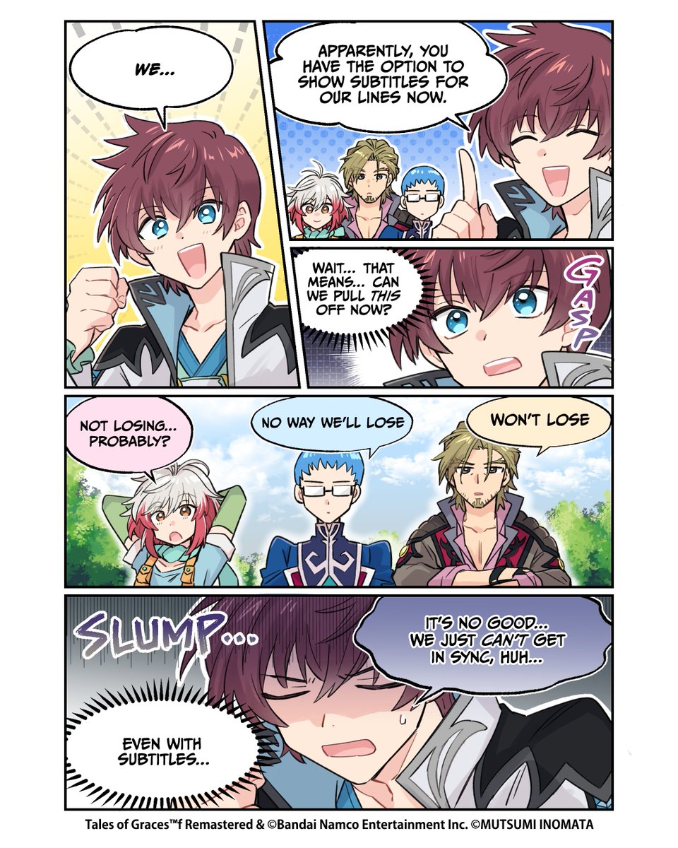 From coordination to devastation... 💬 

Find out what Asbel and the rest of the party have to say with the newly added subtitles in Tales of Graces f Remastered! 
#ToGfR