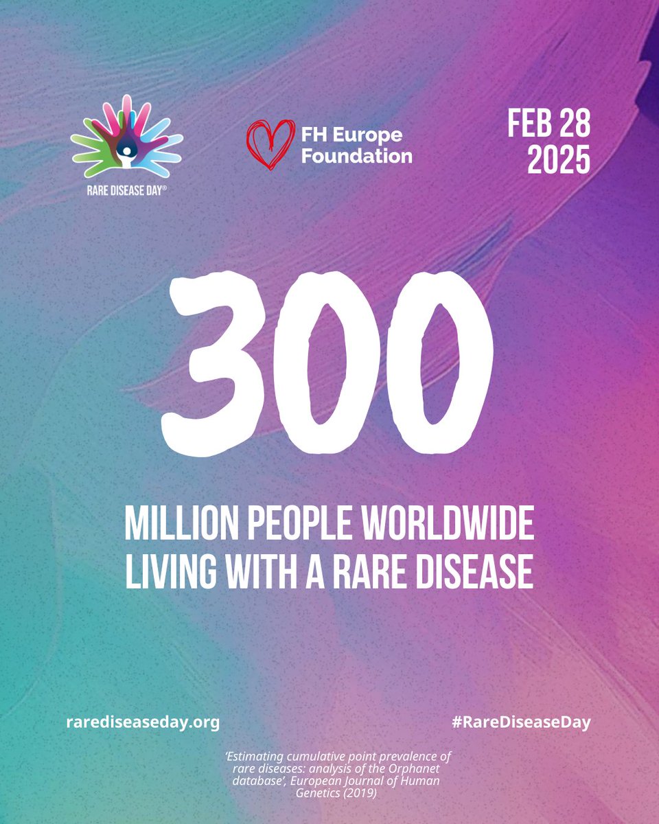 fhpatienteurope's tweet photo. Rare diseases affect fewer than 1 in 2,000 people. Over 300M globally live with one, including HoFH & FCS. On #RareDiseaseDay, we emphasize awareness, early access to treatments. Support rare disease communities. #TheRareWeShare #MoreThanYouCanImagine #HoFH #FCS #FHEF @eurordis https://t.co/XEoY0DTVFx