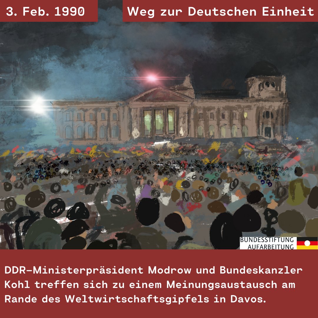 BAufarbeitung's tweet photo. "Chronik des Umbruchs 1989/1990"
.
Wir posten bis zum 35. Jahrestag der #Wiedervereinigung am 3.10.2025 Kacheln, die zeigen, was am jeweiligen Datum auf dem Weg von der Friedlichen Revolution zur Deutschen Einheit passierte. In der #DDR und #International.
.
#Modrow #HelmutKohl https://t.co/rhWMLxV2Jj