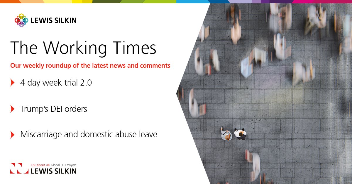 What’s new in the world of work? 🔎

In the latest Working Times: 4-day week, Trump and DEI, and miscarriage and domestic abuse leave.

READ LAST WEEK’S EDITION: okt.to/3jkI19

SUBSCRIBE: okt.to/MslzZQ 

#employmentlaw #ukemplaw #hr #futureofwork #LewisSilkin
