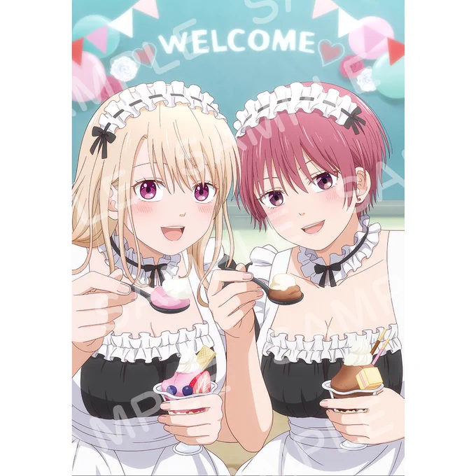 ••   店舗別特典紹介 ••ソフマップ/アニメガ描き下ろしはモナと朋のメイド服!可愛いさ満点の2人です全巻購入特典としてB2タペストリーとアクリルスタンドをご用意黒岩メダカに私の可愛いが通じない #メダかわ 