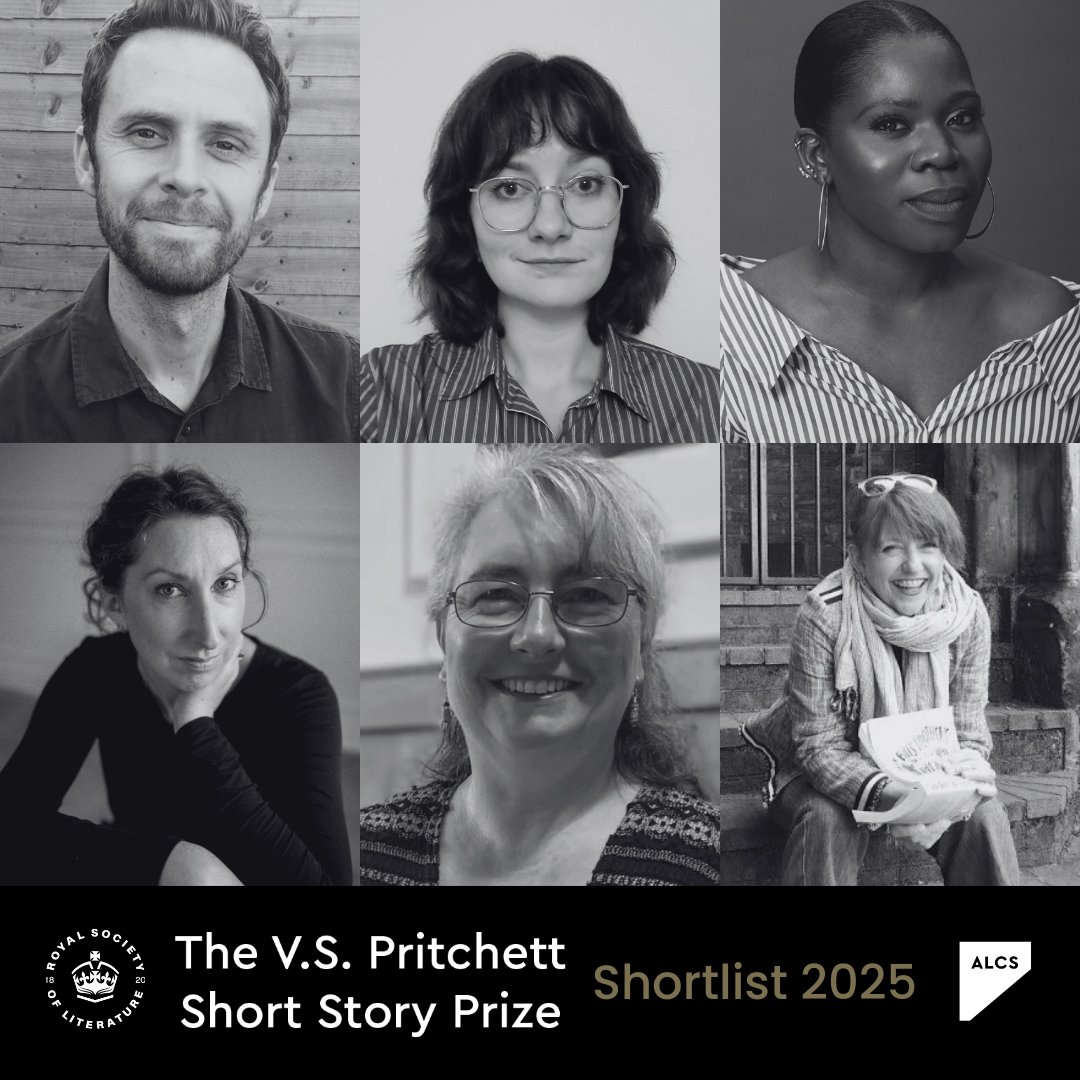 RSLiterature's tweet photo. We're delighted to reveal the 2025 shortlist for the V.S. Pritchett Short Story Prize, supported by ALCS!

Congratulations to Lisa Blower, Christian Brinsden, Funmi Fetto, Edward Hogan, Gráinne Murphy and Rebecca Trick-Walker for this achievement. 

#ALCSAwards #RSL #VSPritchett https://t.co/CpJdSnhb5x
