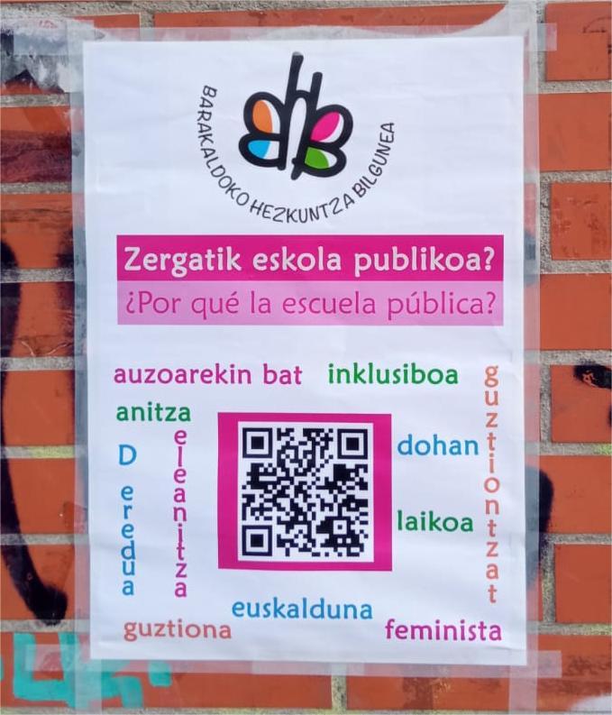 koldo_pla's tweet photo. Ikastetxe publikoetan  2025/2026 ikasturterako aurrematrikula epea gaur hasten da.   

#BarakaldokoHezkuntzaBilgunea|k argi dauka. 
Matrikula D ereduan, euskalduna delako, guztiona, inklusiboa, auzoarekin bat egiten duena

📽️Zergatik Eskola Publikoa? 📽️
  https://t.co/TVMEPzw0HN https://t.co/fxQmm8pbBo
