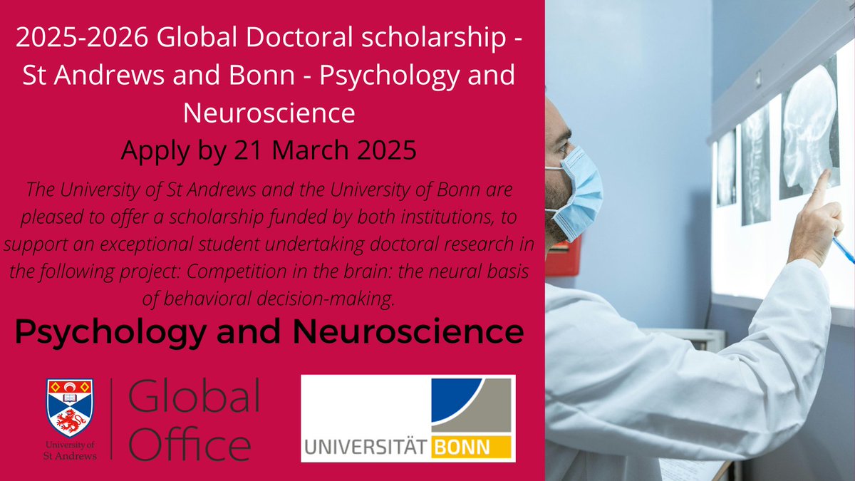 📢Apply now
🌍Global Doctoral Scholarship with <a href="/UniBonn/">Rheinische Friedrich-Wilhelms-Universität Bonn</a> in @st_psy
💸Joint PhD opportunity with tuition fee and stipend funding 
⏲️Applications welcome by 21 March 2025
👉tinyurl.com/BOPNPhD