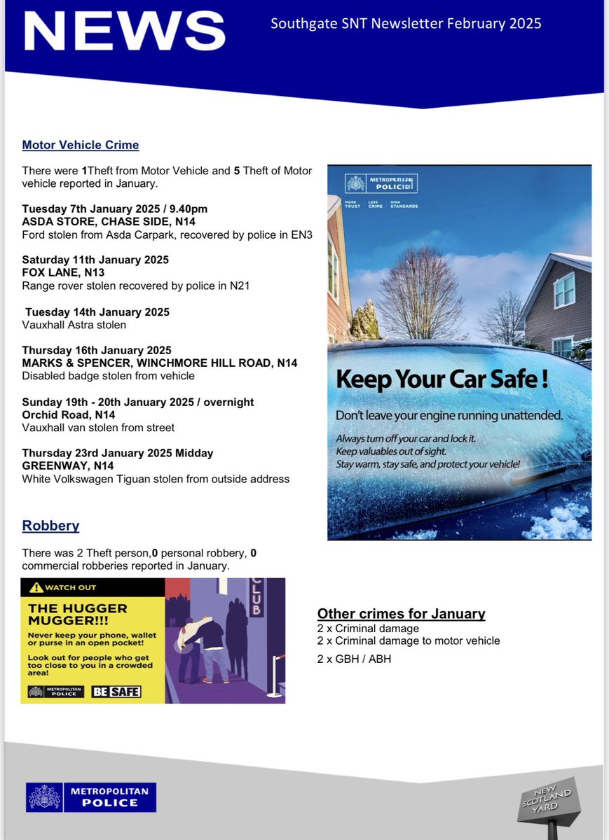 Southgate Police tweet media