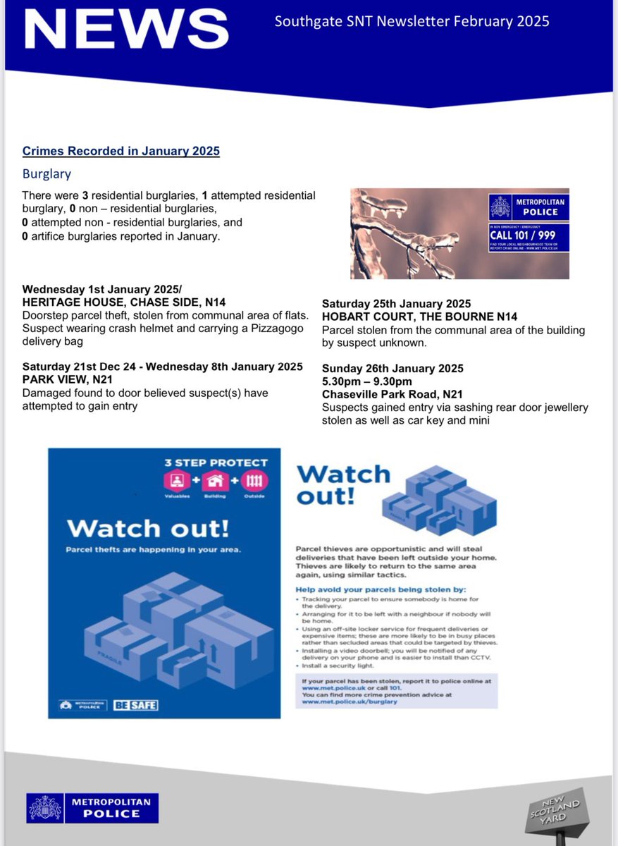 Southgate Police tweet media