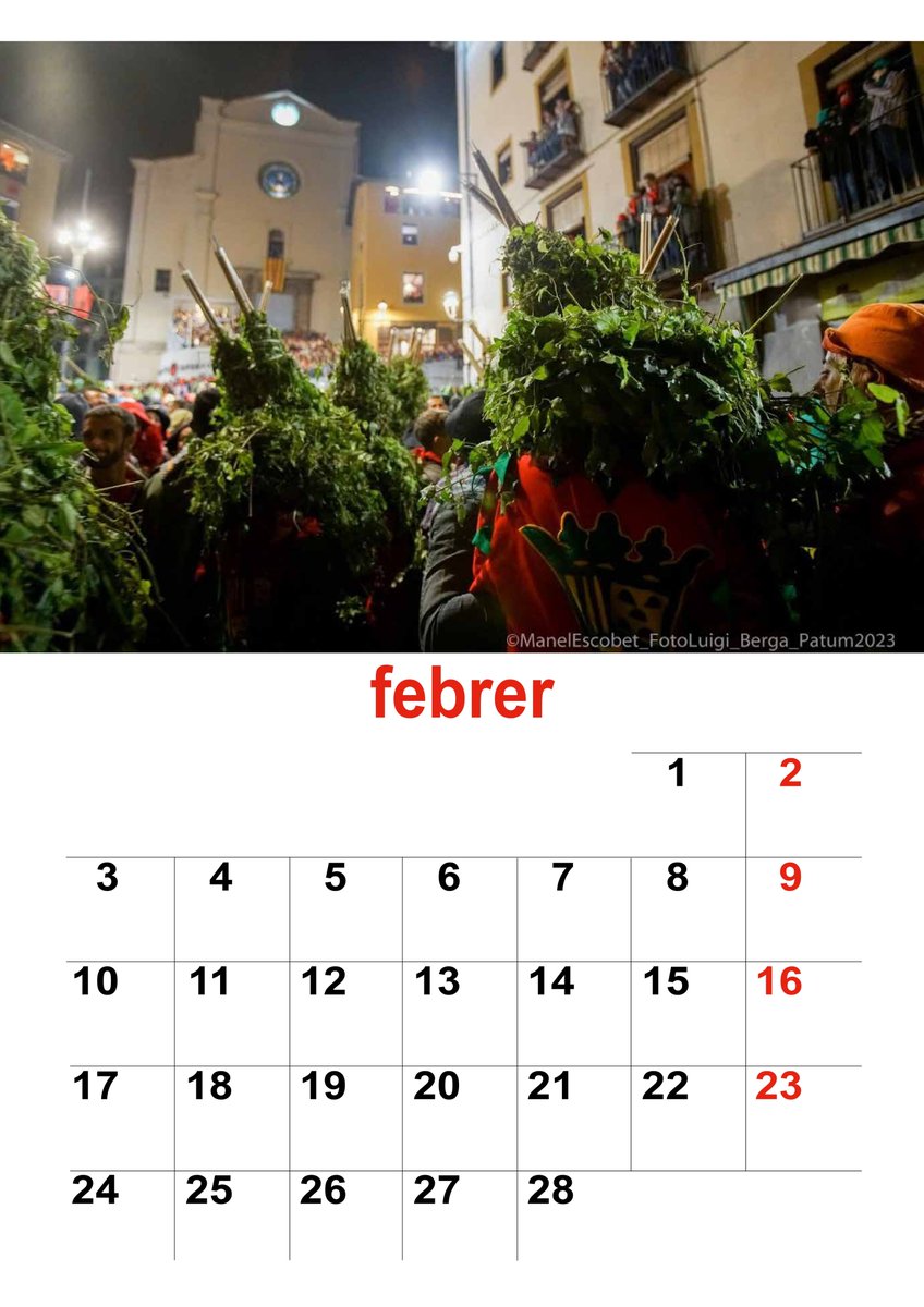 Calendari 2025: Febrer
#Berga #Patum #Plens #Maces #PlensiMaces #Vestidors #VestidorsDePlensiMaces #400Anys #macesplenes #LaPatum #any2025