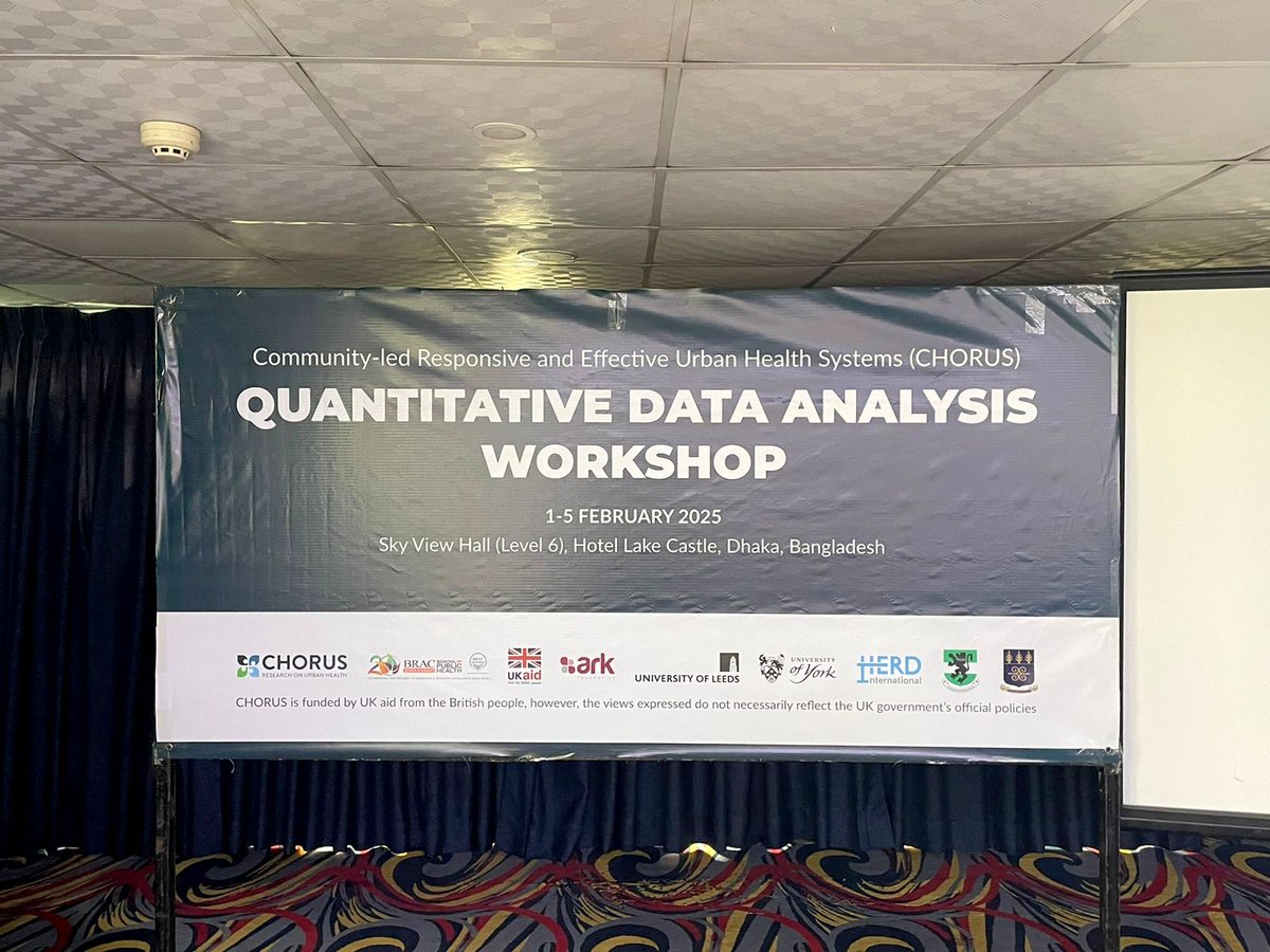 arkfoundation1's tweet image. #HappeningNow: Quantitative researchers from ARK Foundation are diving into a five-day @ChorusUrban  data analysis workshop in Dhaka! 📊🔢 #QuantitativeResearch #publichealth 
@deepa31oct @FCDOResearch