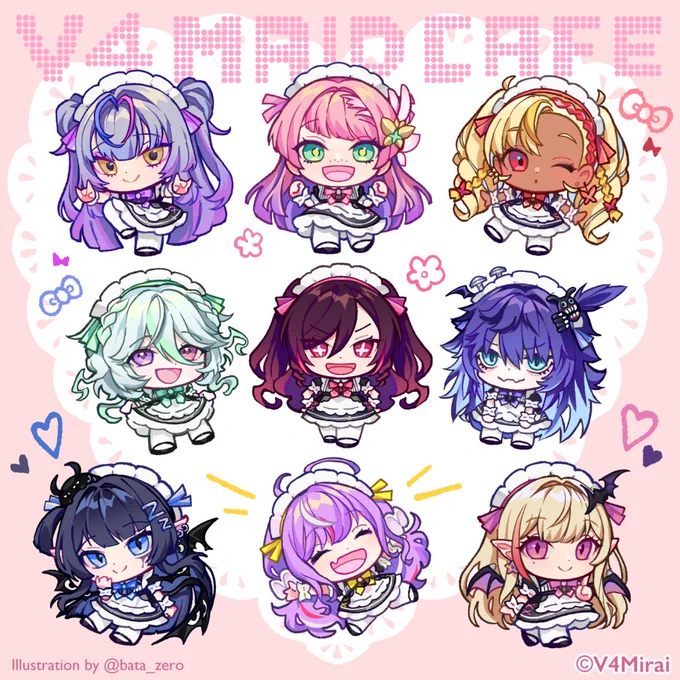 V4Miraiのちびちゃんたちもいっぱい描かせてもらってとても嬉しい… どんどん細かい表現もできるようになっております 