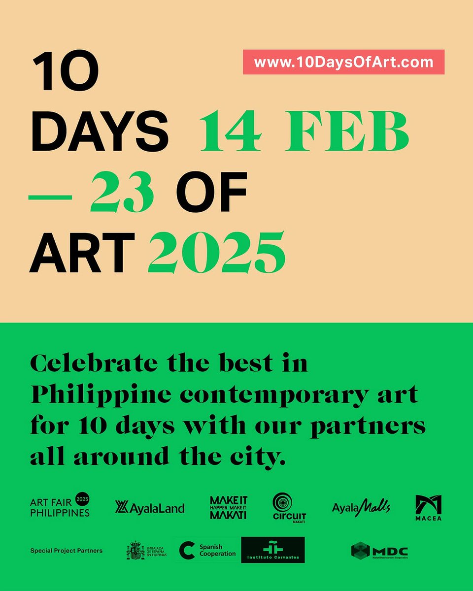 torlon_bush's tweet photo. Makatizens, get ready to explore the vibrant streets of Makati as the city turns into an art paradise from February 14 to 23! 🖼🌟

Join us for #10DaysOfArtPH and experience the best of Philippine Contemporary Art. https://t.co/Qb1xPPZ4ii