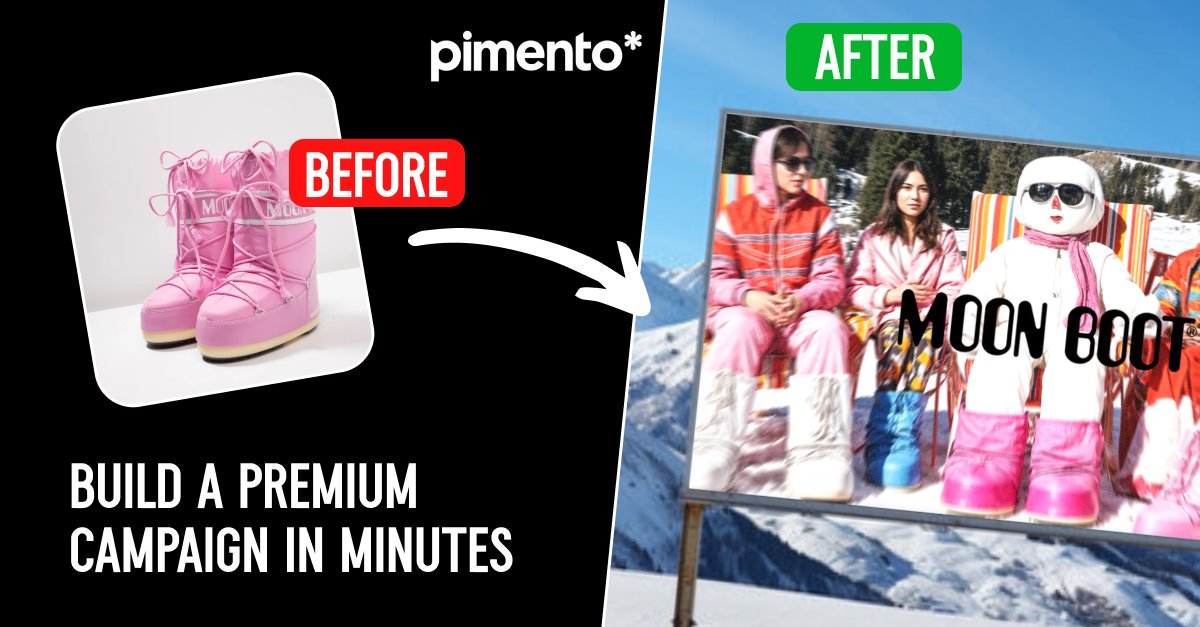 PimentoDesign's tweet image. Revolutionize your visual campaigns in minutes! ⏱️
As the iconic Moon Boot brand inspired us these visuals ✨

🎯 Transform your shots into stunning visuals effortlessly with Pimento, try now : pimento.design #AIart #GenAI #ImageGeneration #Product #Moonboot