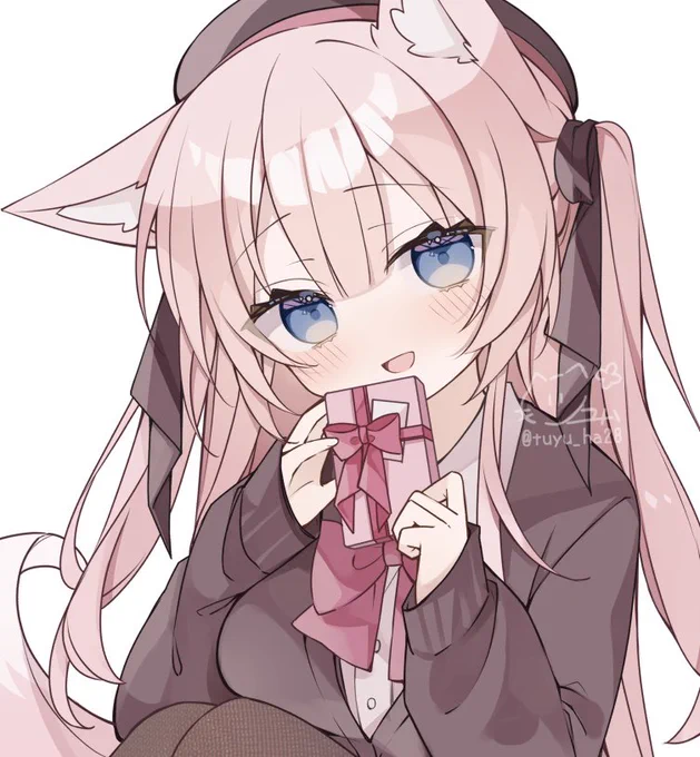 支援サイトに限定イラスト投稿しました!バレンタインルネアちゃん 